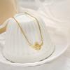 Collar de diseño de acero de titanio que no se decolora para mujer, cadena de clavícula de verano que no se decolora, colgante simple y versátil, joyería de moda al por mayor
