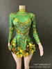 Nuevo vestido de fiesta con espejo brillante de moda europeo y americano, vestido de baile de escenario elástico negro