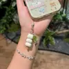 Estilo Ins Carrillón de Viento de Botella Flotante Llavero de Teléfono Colgante Pequeño Medusa Estrella Correa para Bolso Decoración Versátil para Mujeres