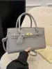 Bolsos para Mujer, Nuevo Estilo 2026, Bolso Kelly de Moda, Bolso de Mano con Textura de Patrón de Cocodrilo, Bolso Largo de Hombro Cruzado