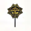 Inserts para Bolo de Aniversário de Celebridade da Internet em Acrílico Decoração Espelhada Refletiva Cartão em Inglês para o Dia das Mães