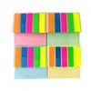 Jiuxing papelería cuadrado autoadhesivo Post-It nota banda de color aviso película fluorescente PET nota combinada punto de mensaje