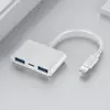 Adecuado para Lector de Tarjetas de Teléfono Móvil Tipo-C Adaptador Tres en Uno Apple Tarjeta Sdtf Línea de Conversión Otg Tarjeta de Memoria Ccd