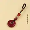 Colgante de Paz de Cinabrio Mineral Crudo Llavero Colgante de Arena Roja Imperial Oro Morado de Alto Contenido Amuleto Venta Directa de Fábrica y Dropshipping