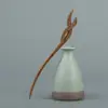 Horquillas largas de estilo antiguo de madera de durazno hechas a mano accesorios para moños de pelo simples y modernos horquillas de madera para mujer