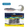 Set de 20 piezas de señuelos blandos Shark Scavenger con colas rizadas y aletas, gusanos blandos biónicos, señuelos artificiales para pesca en agua dulce y salada, al por mayor