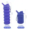 Vaso de Agua Plegable de Silicona Transfronterizo, Vaso Portátil para Viajes al Aire Libre, Botella de Agua Retráctil Deportiva, Botella de Agua para Regalo de Negocios, Ligero