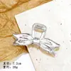 Pinza de Onda Estilo Ins Nueva Pinza Metálica Asimétrica para el Cabello Pinza de Tiburón Simple para Mujeres para Recogido a Medio Peinar Adorno para la Parte Posterior de la Cabeza
