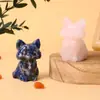 Artesanías de Talla de Gatito de Cristal Natural, Decoración del Hogar, Adornos Lindos, Decoraciones de Año Nuevo, Transfronterizo