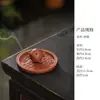 Porta incienso de cerámica de arcilla púrpura estilo chino inspirado en Zen, decoración creativa de mesa para salas de té, bandeja de incienso para mascotas de té, quemador de incienso