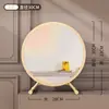 Espejo de maquillaje con lámpara LED, espejo de escritorio para dormitorio, espejo de tocador grande para el hogar, espejo circular de pared para celebridades de Internet.