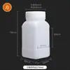 Frasco Grande para Amostra, Frasco Plástico Vazio, Frasco Dosador Selado de 500ml, Tampa Interna com Escala, Frasco de Amostragem de Boca Pequena, Grau Alimentício