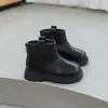 Nuevas botas de cuero para niños estilo coreano, botas para niñas, botines para bebé, botas Martin para niños, zapatos de cuero negros