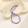 Nuevo collar de cuentas de arroz color caramelo dopamina collar de cuentas bohemio hecho a mano