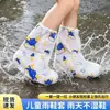 Cubrezapatos Desechables Impresos para Niños Botas de Lluvia Largos Impermeables Antideslizantes Transparentes Aislamiento para Días Lluviosos al Aire Libre Cubiertas Engrosadas Universales