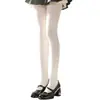 Fuente Calcetines JK de Seda Blanca Princess Calcetines Finos tipo Máscara Pierna Desnuda Terciopelo Medias 120D Calcetines de Baile Dropshipping