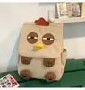 Mochila Escolar Estilo Coreano para Estudante Mochila Leve Divertida de Desenho Animado Fofo para Crianças Mochila Casual Fofa de Galinha Cucú