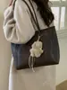Bolsa Feminina Estilo Britânico Outono e Inverno Xadrez Dupla Face Moda Estilo College Bolsa de Ombro Grande Capacidade Bolsa Tote Estilo Preguiçoso