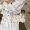 Bolso Cubo de Moda Estilo Coreano para Niñas, Mini Bolso Tote Cesta Lisa de Color Sólido para Bebé, Nuevo Modelo 2026 Bolso para Niños