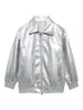 Venta al por mayor Otoño 2026 Nuevo Estilo Europeo y Americano Ropa para Mujer Color Sólido Cuello Alto Chaqueta Holgada 7566