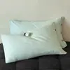 Fundas de almohada de algodón de fibra larga, 60 unidades, un par de fundas de almohada de satén jacquard de algodón puro, 48X74 cm, funda de almohada individual de algodón