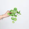 Planta Suculenta Cola Macia Grama Moeda de Cobre Folha Vermelha de Calla Folha de Tartaruga Trevo Planta Verde Artificial Decoração Suspensa Paisagismo