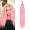 Aubes Cabello Sintético Paquete de Crochet para Cabello Onda Profunda Cabello a Granel 30 Pulgadas 120g Paquete de Cabello para Mujeres