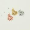 Cobre chapado en oro real platino oro rosa diamante completo hueco amor palma pequeña colgante pequeño joyería DIY colgante pequeño