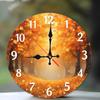 Reloj de pared con diseño de flores transfronterizo, silencioso, de madera, moderno, para decoración del hogar y la sala de estar.
