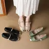 Sapatos de salto baixo populares e estilosos, estilo francês, novos sapatos Mary Jane rasos estilo chinês vintage para mulheres