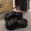 Estilo coreano 2024 verão novo muffin boca de peixe sandálias de sola grossa e chinelos sapatos de praia antiderrapantes de sola macia sapatos femininos
