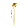 Cuchara Redonda Pequeña de Acero Inoxidable 304 Transfronteriza Cuchara para Condimentos Casera Cuchara para Postre Cuchara para Miel Café Cuchara Pequeña Mezcladora Condimento