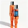 Cable de Datos Luminous Smart Digital Display Tipo-C 120W Super Fast Charging para Apple 16, Huawei, Honor, Xiaomi 17