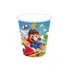 Nueva Decoración de Fiesta de Cumpleaños Infantil con Tema de Mario Plato de Papel Vaso de Papel Servilleta de Papel Bandera de Tirar Inserto para Pastel Globo