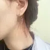 Pendientes de Plata de Ley S925 Plateados para Mujer Estilo Coreano Retorcidos Elegantes Pendientes Estilo Europeo y Americano Nicho Elegantes Joyería para Orejas de Moda