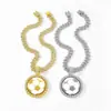Nuevo Colgante de Fútbol Estilo Europeo y Americano Conmemorativo del Mundial 62mm con Goteo de Aceite, Collar con Diseño Minimalista Giratorio Venta al por Mayor