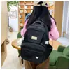 Mochila Casual de Cor Contrastante Estilo Harajuku Mochila Feminina Engraçada de Menina Fantasma Mochila Retrô Americana Estudante do Ensino Médio Bolsa Escolar