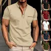 Amazon Europa Transfronterizo Verano 2026 Nueva Camiseta de Manga Corta para Hombre Comercio Exterior Secado Rápido Casual Camisa Polo para Hombre