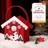 Bolsa de Regalo de Fieltro Navideño Bolsa de Manzana para Nochebuena Caja de Empaque de Regalo de Dulces Navideños de Mano Caja de Regalo de Manzana de la Paz
