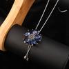Cadena de suéter larga cruzada espejo para mujer, collar largo de tulipán, accesorios colgantes para ropa de temperamento, fabricantes venden