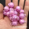 16mm Chapado UV Colorido Efecto Nube Agujero para Colgar Cuentas Redondas DIY Colgante para Coche Cadena de Teléfono Móvil Accesorios de Joyería Colgante