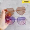 Novos Óculos de Sol Infantis Cartoon Abelhinha com Glitter Anti-UV Tendência Cor Doce Gradiente Coração Óculos de Sol