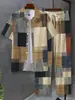 Exportación Transfronteriza Moda Casual para Hombre Camisa de Manga Corta + Traje de Pantalones Camisa Hawaiana Impresión Digital 3D