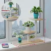 Estantería de Hierro para Flores de Sala de Estar Estantería de Flores Escalonada para Balcón Estantería para Macetas de Flores Verdes Suculentas Estantería de Almacenamiento de Piso Multicapa para Interiores