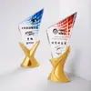 Troféu de Cristal Criativo Impressão 3D Lembrança Campeão da Competição de Funcionário Excelente Medalha de Prêmio da Reunião Anual Produção