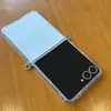 Funda Adecuada para Teléfono Móvil Samsung Zflip7 Transparente Silicona Blanda Carcasa Protectora Zflip6 Película Integrada Anti-Caída Z5
