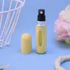 Botella de Relleno Directo para Perfume de 5 ml con Fondo de Grano de Madera, Botella de Spray de Muestra Portátil para Viaje Rellenable