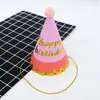 Fábrica de Chapéu de Bolo de Aniversário de Papelão Dourado Chapéu Coroa Chapéu de Festa de Aniversário Infantil Adulto Pacote com 100