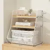 Organizador de escritorio, estante para archiveros, estante para archivos, caja de almacenamiento, colección de artículos de oficina, estantería de escritorio