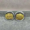 Shenzhen Shuibei Mismo Estilo Oro Puro 999 Tesoro de la Fortuna Aleación Gato de la Suerte Adhesivo Dorado para Teléfono Móvil para Atraer Riqueza Tienda de Oro